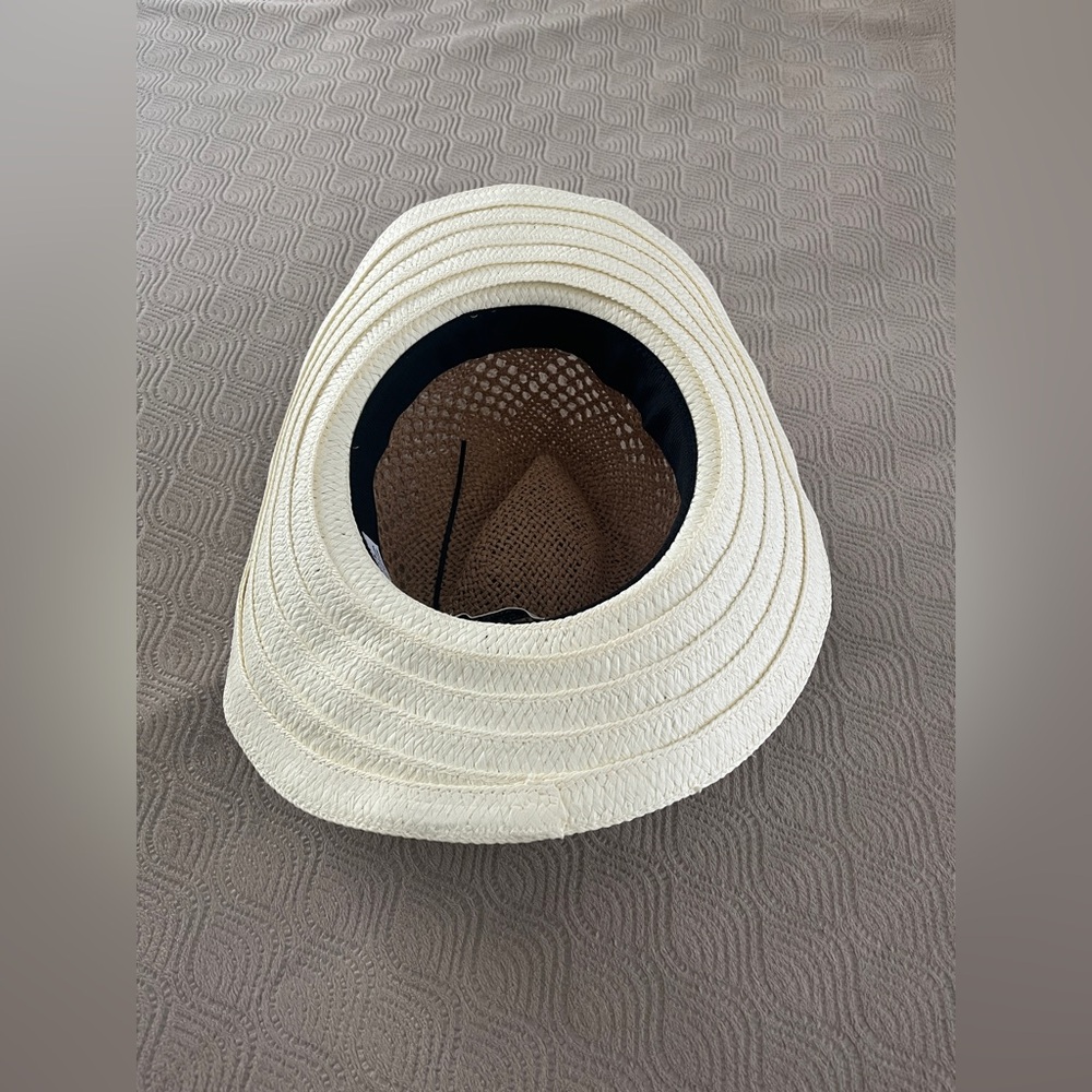 David and Young Brown and Cream Woven packable Sun Hat - Picture 3 of 6